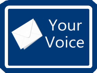 email envelope and Your Voice text icon